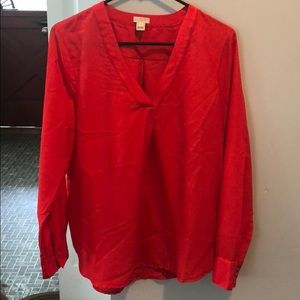 J.Crew Red Blouse